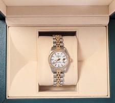 1986 Rolex Ladies Datejust 69173 White Roman Dial TT Jubilee No Papers 26mm picture