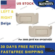 Pair Beige Sun Visor W/O Light For 05-10Kia Sportage 85202-1F690LX 85201-1F690LX picture