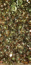 M8-1.25 Metric Class 8 Hex Serrated Flange Nut Yellow Zinc picture
