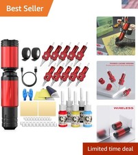 Rechargeable Cordless Tattoo Machine with Digital Display & Versatile Needle Set picture