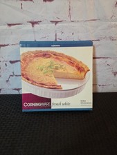 Vintage Corning Ware 1995 French White 10 Inch Pie/Quiche Plate New In Open Box picture