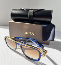 DITA LXN-EVO DTS403-A-03 Blue Swirl Gold Brown Gradient Sunglasses – Authentic picture