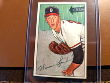Warren Spahn  1952 Bowman Baseball Card picture