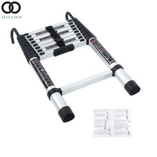 8.5/10.5/12.5/14.5 FT Telescopic Extension Ladder Aluminum Folding Step Non-Slip picture