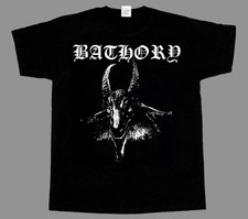 Bathory Metal Goat Head Graphic Unisex Tee Music T-Shirt S-5XL picture