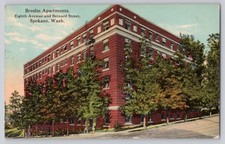 Breslin Apartments Spokane Washington Vintage Postcard 1920s Posted picture