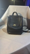Vintage Coach Black Glove Tanned Leather Mini Backpack picture