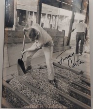 Jimmy Carter 8x10 Thick Stock Photo Autographed Full Signature picture
