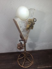 Quartz Crystal Slab Wrought Iron Brutalist Abstract Candle Holder Mexico Art picture