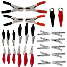28pc Electrical Alligator Clips Assortment Kit Clamps  picture