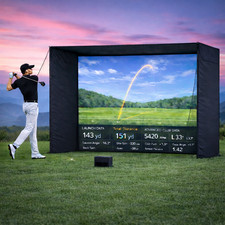 Danrelax 10x8 FT Golf Simulator Enclosure Kit with Impact Screen for Home Garage picture