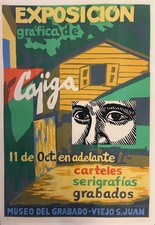 Luis Cajiga “Exposición Gráfica de Cajiga” Vintage 1972 Puerto Rican Art Print picture