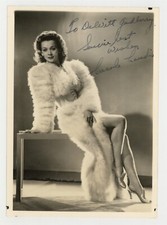 Carole Landis 1940 Hand Signed 5x7 Actress Singer Provocative Leggy Pose J14313 picture