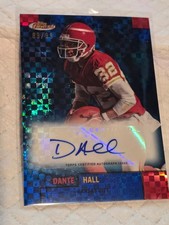 2024 Finest Dante Hall Blue Checkerboard Refractor Signature #FBA-DH - 89/99 picture