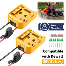 2 Pcs Adapter Compatible with De-Walt 20V Battery Adapter with Switch, Fuse picture