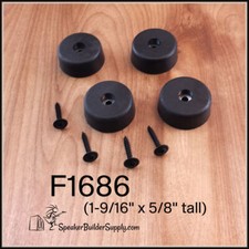 Penn F1686 4pc large rubber speaker cabinet feet with screws picture