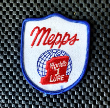 MEPPS WORLDS # 1 LURE EMBROIDERED SEW ON PATCH FISHING JIG BAIT 3