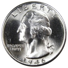 1946 S Washington Silver Quarter Uncirculated Mint State 25c Coin picture
