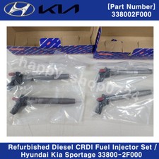 Refurbished Diesel CRDI Fuel Injector Set / Hyundai Kia Sportage 33800-2F000 picture