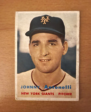 Topps 1957 Johnny Antonelli New York Giants #105 Base Set MLB Baseball Card picture