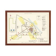 Old Map of Wurtsmith Air Force Base, MI 1952 - Vintage Wurts picture
