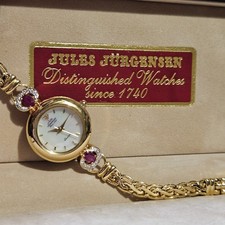 Jules Jurgensen Lady's Watch with Genuine Rubies 7707R Gold  Plated picture