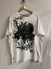 Marc Ecko Men’s XXL White Samurai Graphic Print Cotton Knit Crew Neck T-Shirt picture