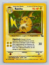 Wizards of the Coast Raichu 14/62 Fossil Holo Rare Unlimited English 1999 picture