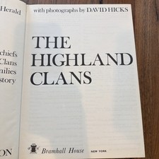 THE HIGHLAND CLANS, Clan Chiefs and Families, 1967, 1st Ed., Fine Condition picture