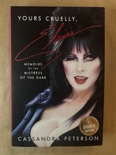 Signed Cassandra Peterson Autographed Yours Cruelly, Elvira Book Beckett BAS COA picture