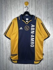 Vintage Ajax Shirt Mens Small Blue Away 1999 2000 Adidas ABN AMRO 90s Jersey picture