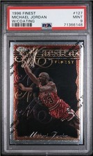 Topps 1996 Finest Michael Jordan #127 W/Coating PSA 9 Chicago Bulls picture