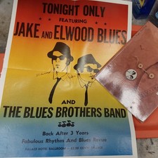 Blues Brothers Private 1980 1st Printing Book w/ Original Poster Belushi Aykroyd picture