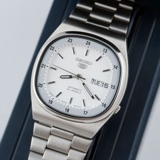 Vintage SEIKO 5 7S26-00F2 Automatic 21J Day Date White Dial Japan NOS Box Unworn picture