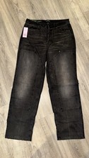 Wild Fable High Rise Straight Jeans Women’s 12 32 Black EasyRigid NWT picture