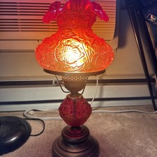 Vintage Red Glass Lamp picture