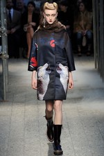 Antonio Marras Runway Fall 2014 Wolf Print Wool Coat Rare IT 40 picture