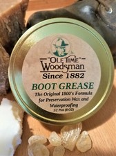 Ole Time Woodsman Boot Grease. The Original 1800's Formula for Preservation Wax picture