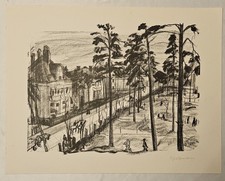 1912 Rudolf Grossmann Villenstrasse Grunewald Signed Lithograph Um Berlin picture