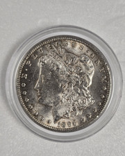 11096AUE MORGAN SILVER DOLLAR $1 YEAR 1896 PHILADELPHIA CAP AU DETAIL COIN 90%AG picture
