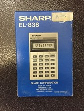 EL-838 - Early 80's Sharp EL-838 BRAND NEW IN BOX RARE MADE IN KOREA ORIGINAL picture