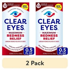 Clear Eyes, Maximum Redness Relief Eye Drops, 0.5 Fl Oz (Pack of 2) EXP 04/2027 picture