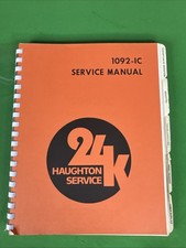 vintage 1975 Haughton Elevator 1092+IC Service Manual picture