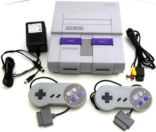 Super Nintendo Entertainment System Orig SNES Console SNS-001 Video Game Bundle picture