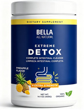 Bella Flavor Natural Extreme Detox Powder- Pineapple All Cleanse Support 400can picture