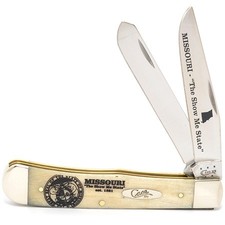 CASE XX KNIVES MISSOURI - SHOW ME STATE - NATURAL BONE TRAPPER 6254 SS (91445MO) picture