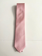 Bird Dog Bay Men's Pink & White Striped Pointed Tie  picture