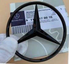 New 3.54 Inch Fit Mercedes-Benz Trunk Emblem Rear Star Logo Badge Sticker Black picture