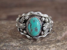 Native American Sterling Silver Turquoise Eagle Ring Size 11 - Francisco picture