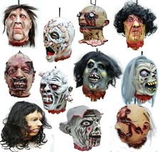 Halloween Zombie Props Severed Hanging Corpse Heads Life Size Foam Body part picture